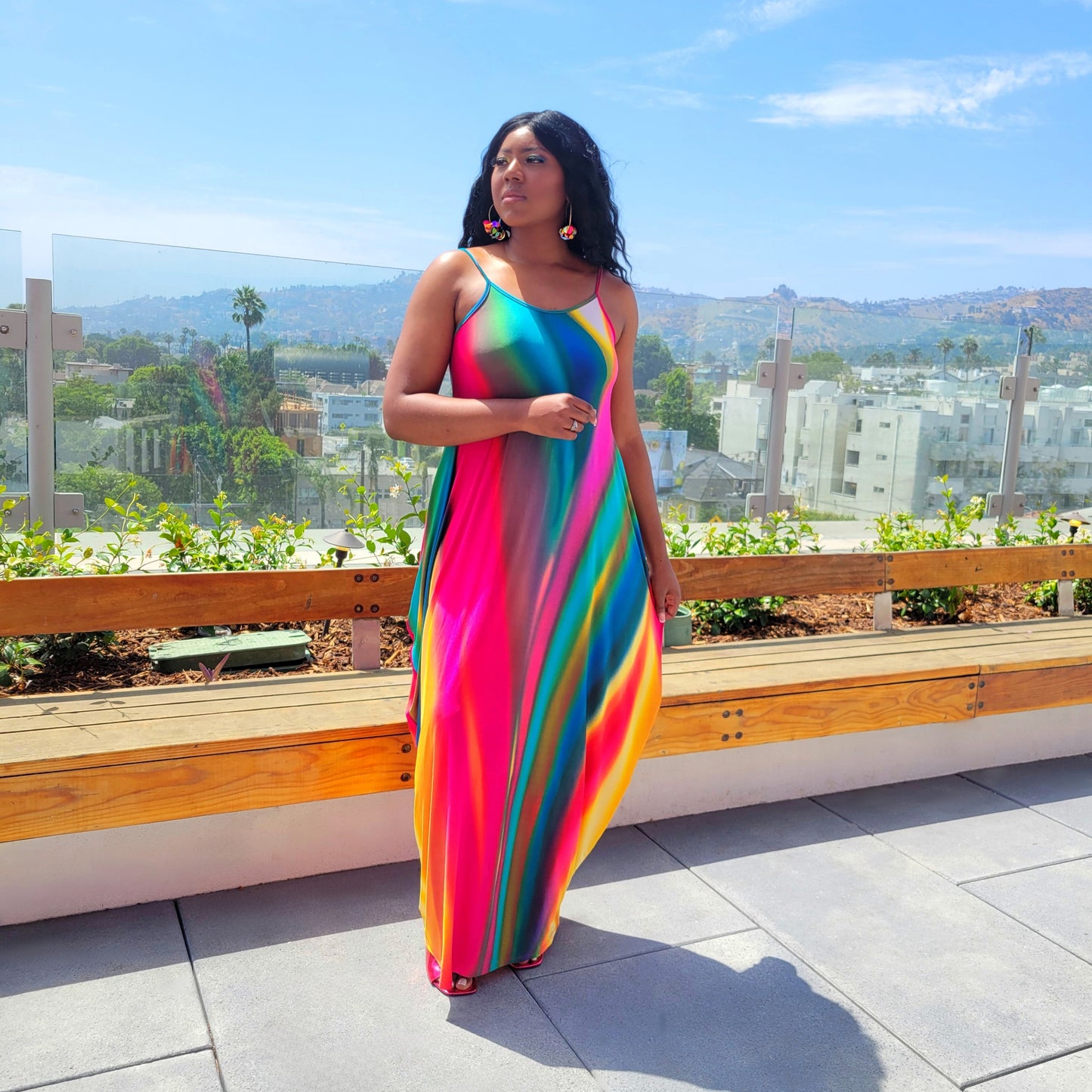 Brush Strokes Maxi Dress
