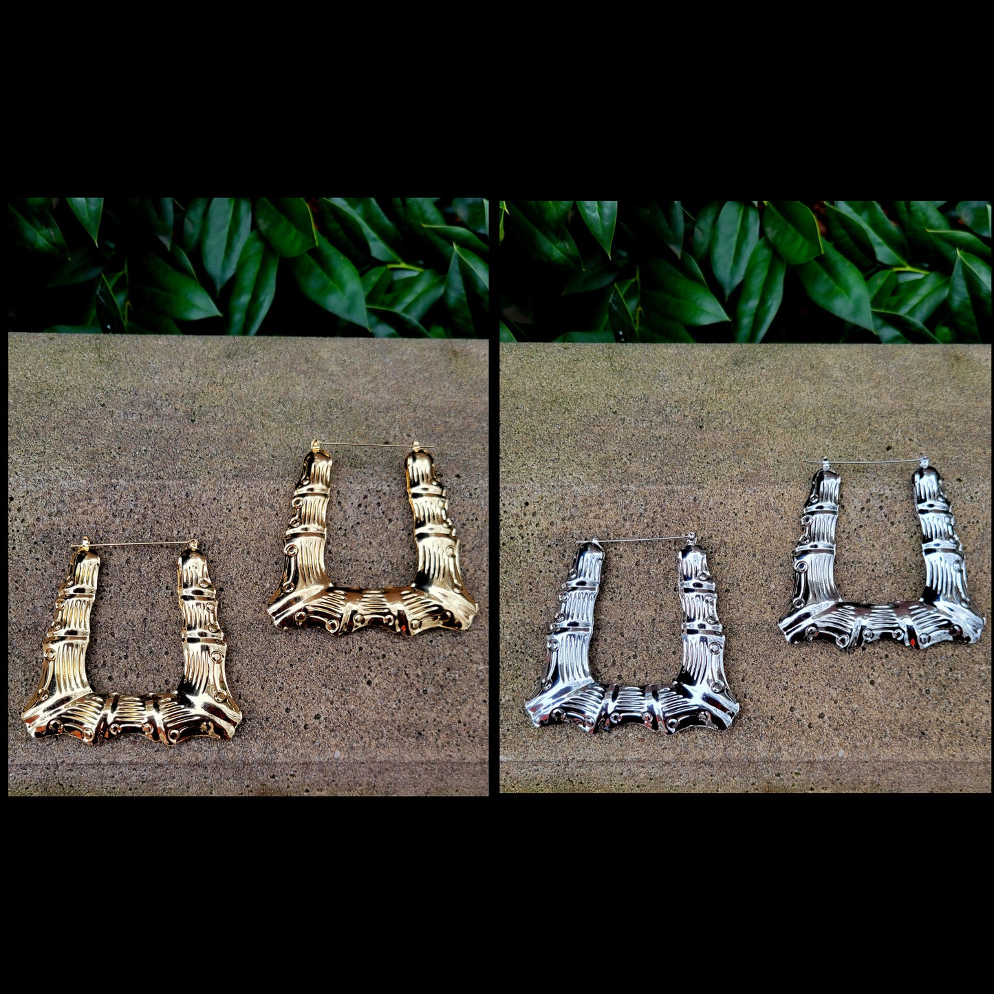 Door Knocker Bamboo Earrings