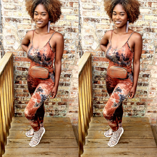 Tie Dye Jumpsuit (3 Options In Stock)