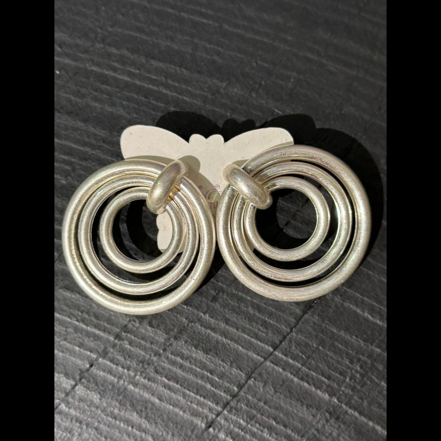 Vintage Rope Earrings - Silver