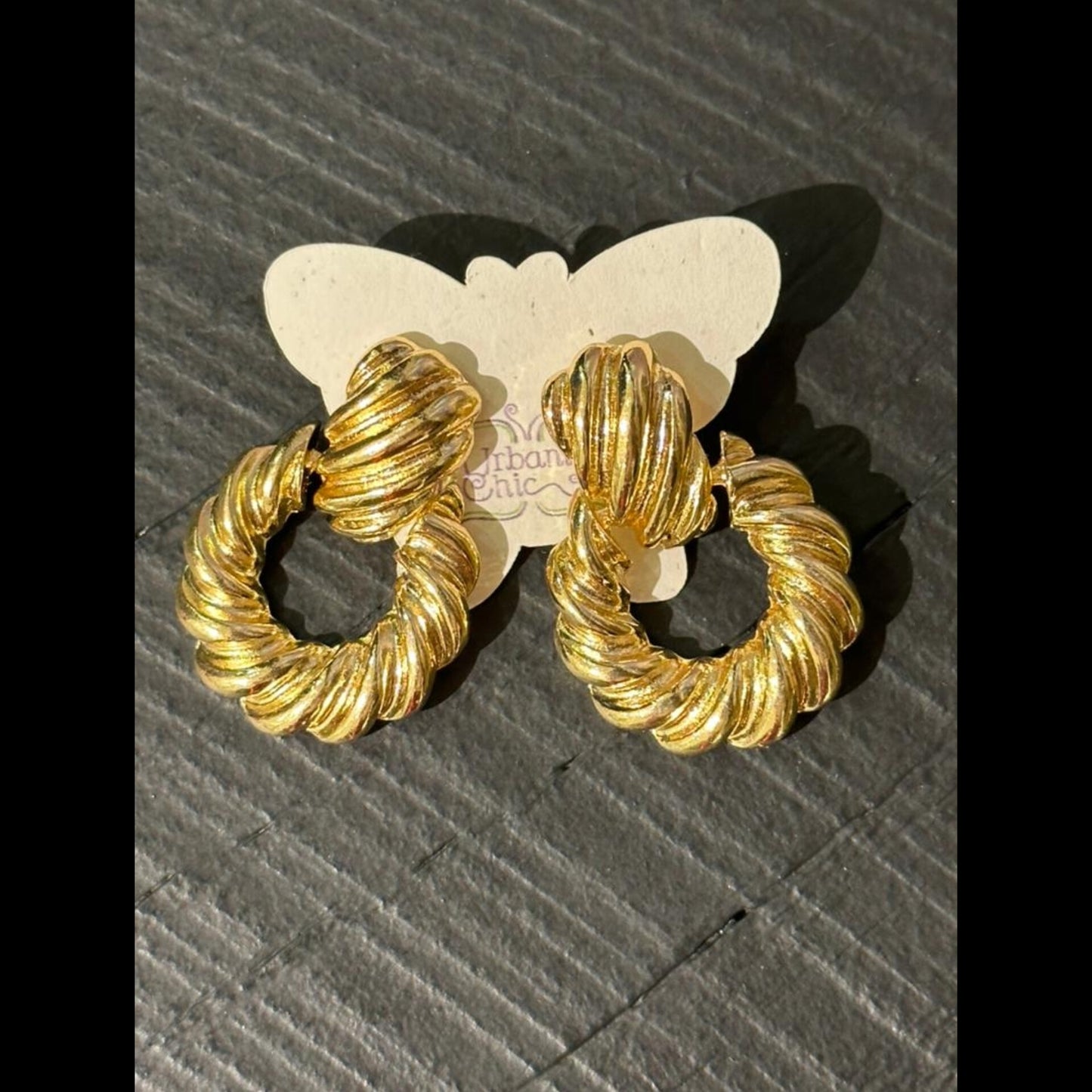 Vintage Rope Door Knocker Earrings