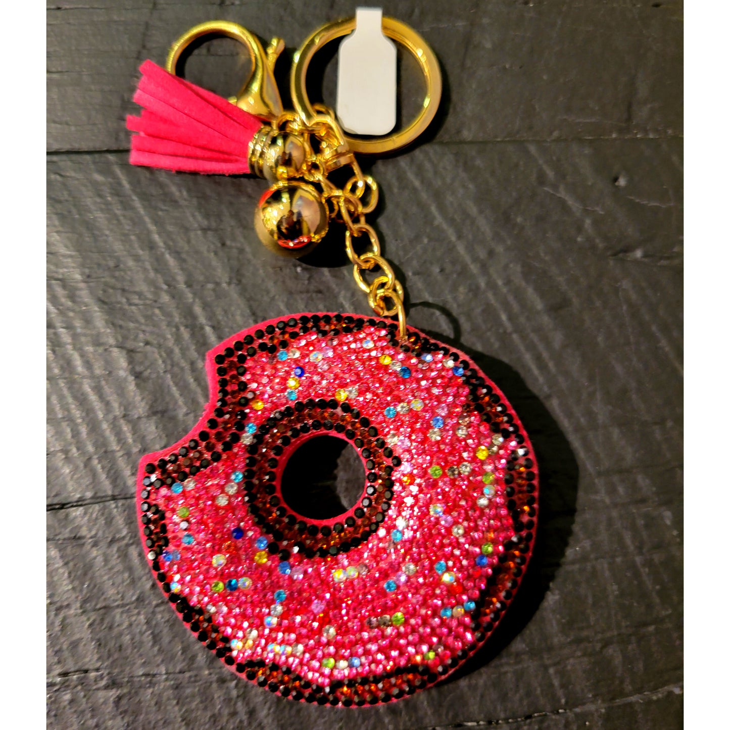 Donut Bedazzled Keychain