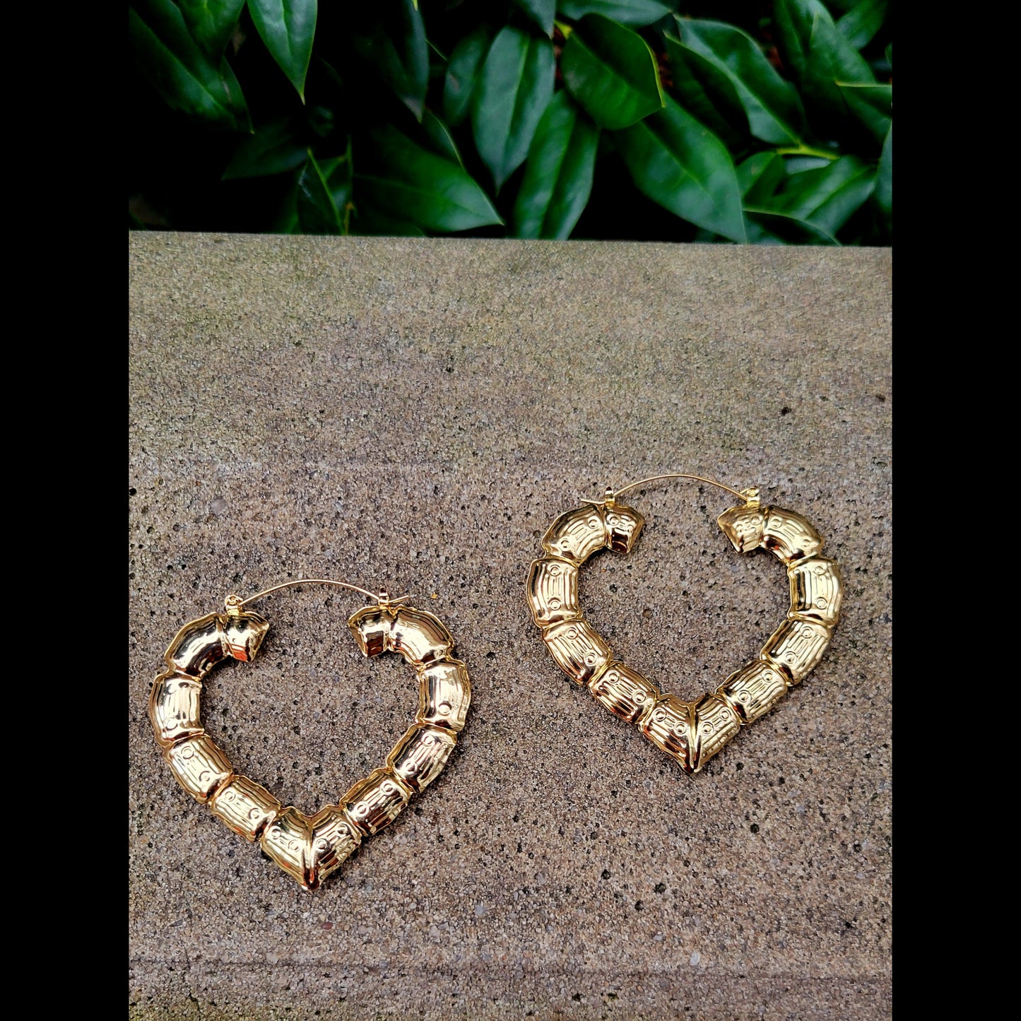 Bamboo Heart Earrings 24'