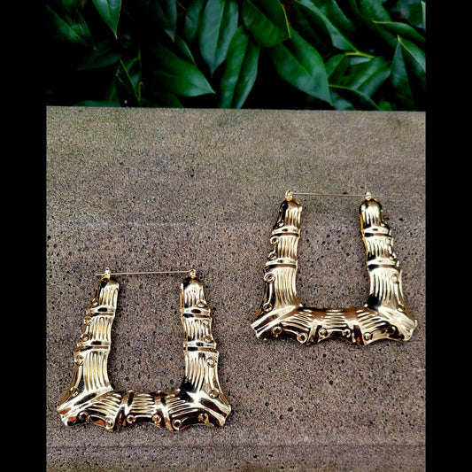 Door Knocker Bamboo Earrings