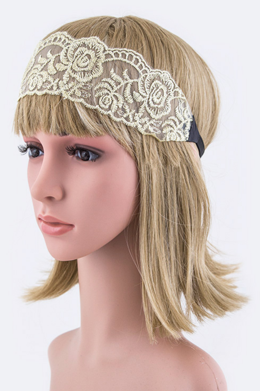 Rose Lace Headband