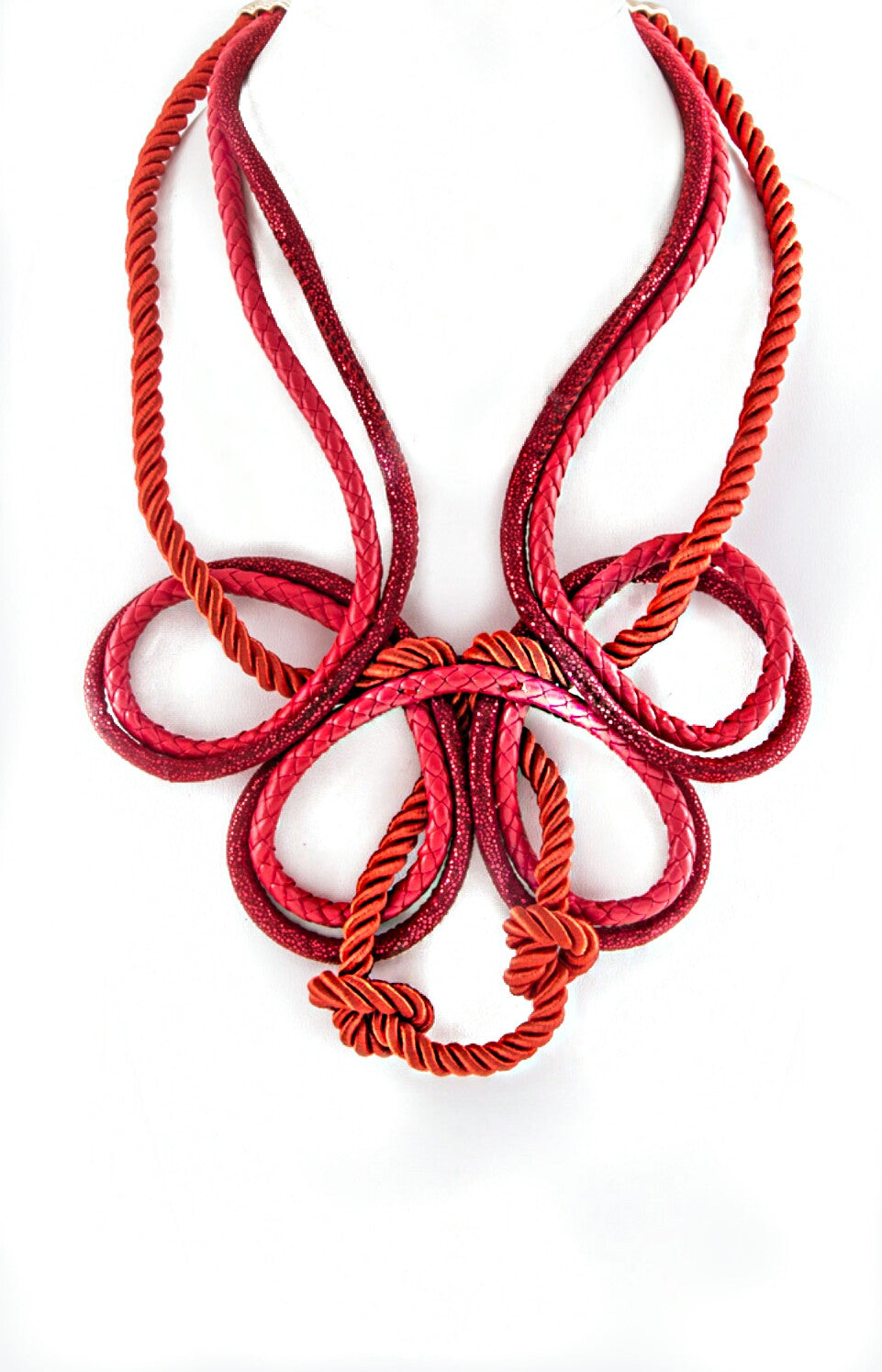 Knotted Ropes Statement  Necklace
