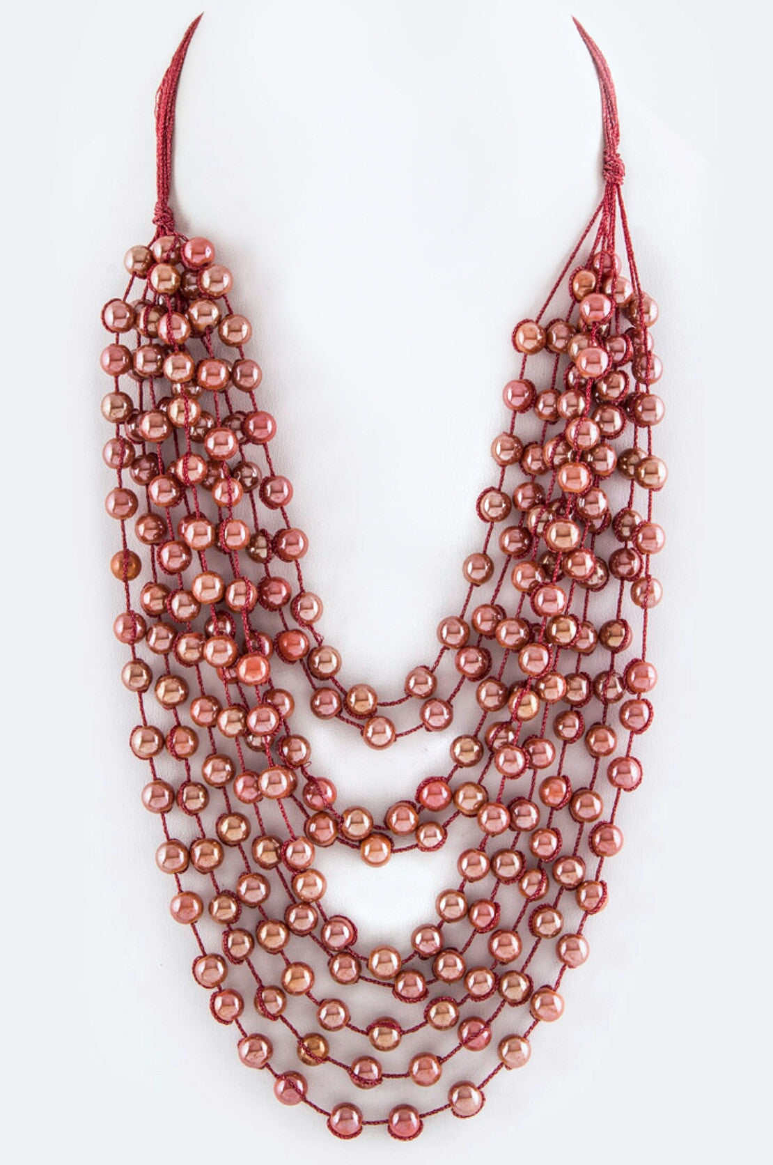 Layered Beads Statement Necklace
