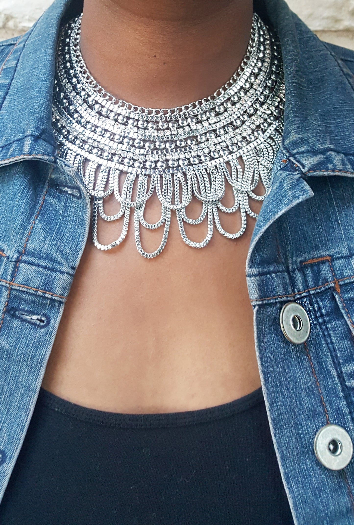 Layered Chains Statement Necklace