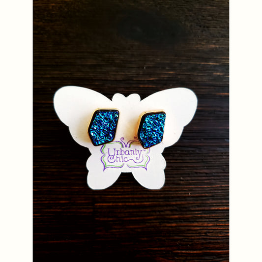 Druzy Studs - Turquoise