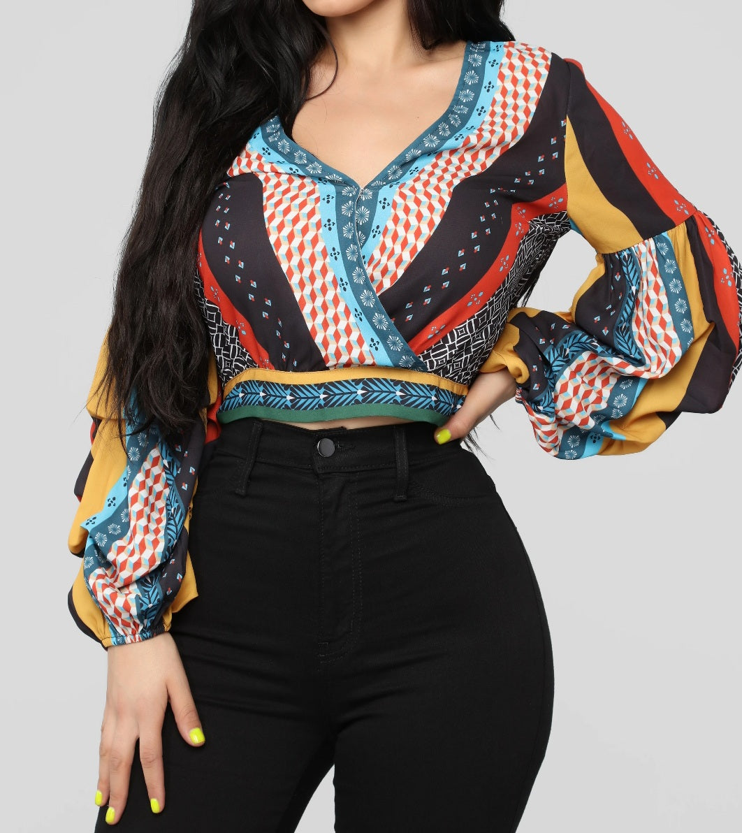 Tribal Print Top (NEW)