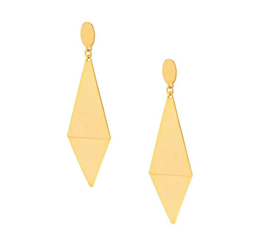 UC Luxe: Double Drop Triangle Earrings