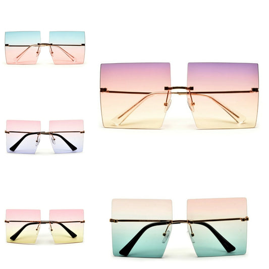 Ombre Square Frame Sunglasses
