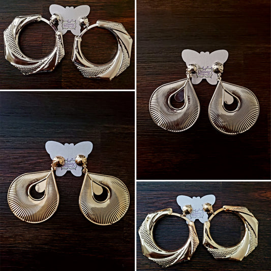 *Clip-On* Oversized Geometric Earrings