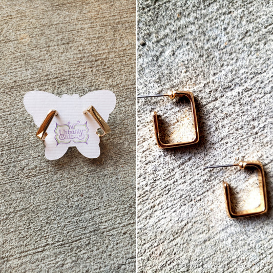 Square Huggie Earrings