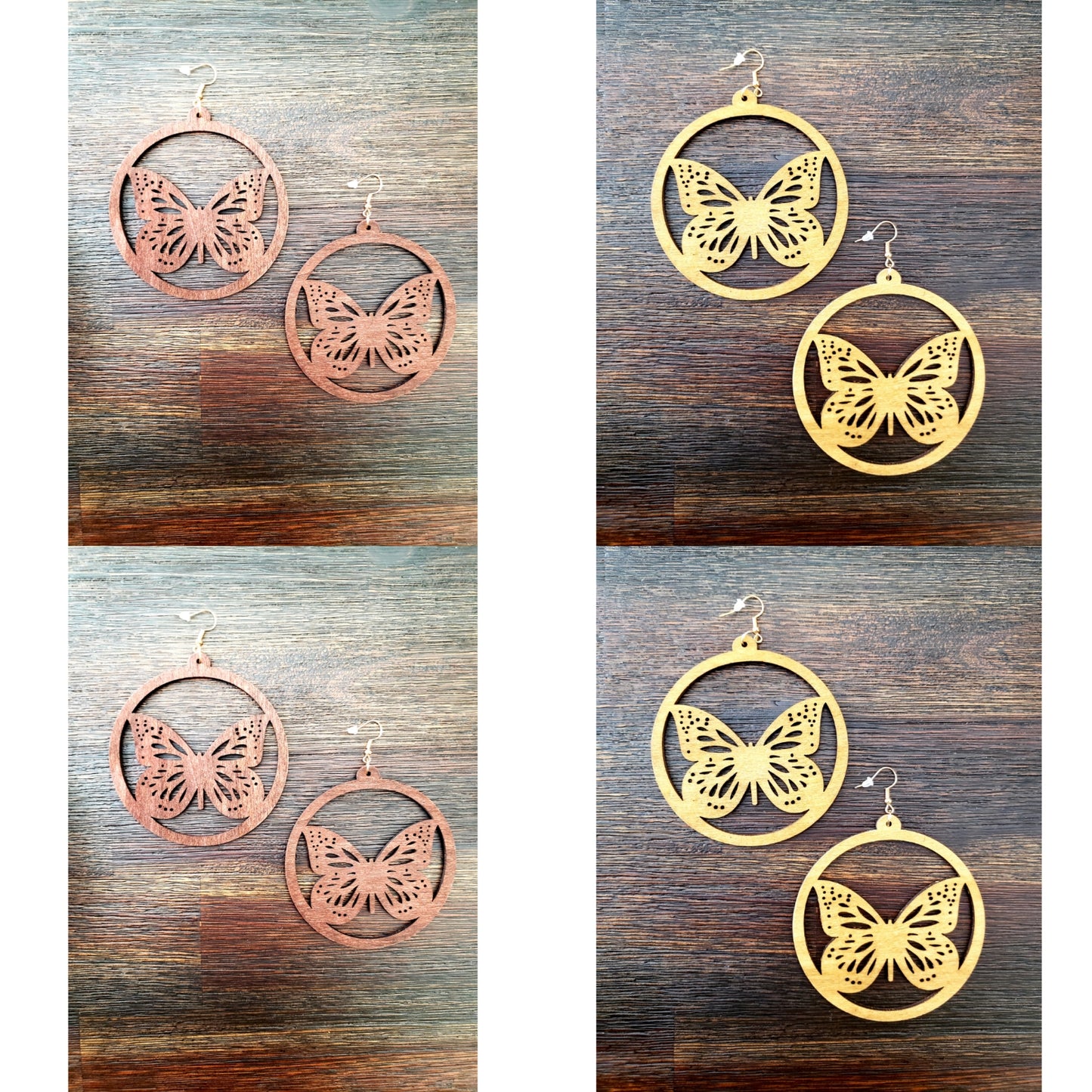 Wooden Butterfly Earrings (NEW)