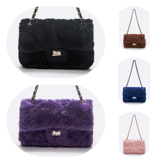 Vail Faux Fur Handbag