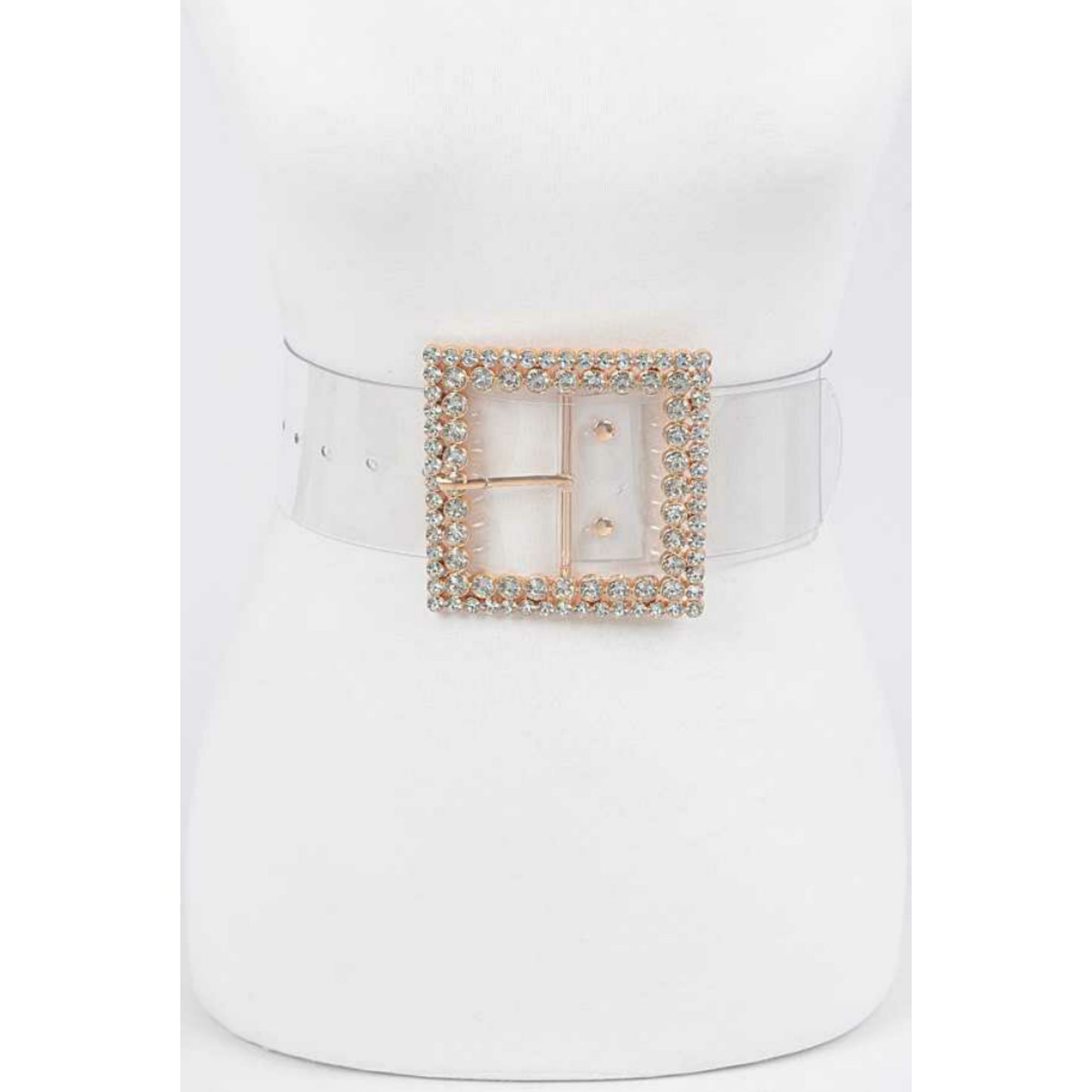 (RESTOCKED) Rhinestone Embellished Oversized Square Buckle Belt