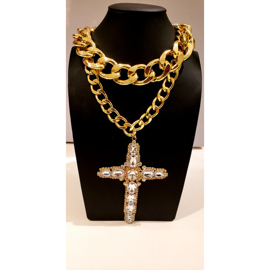Avant-Garde Cross Necklace