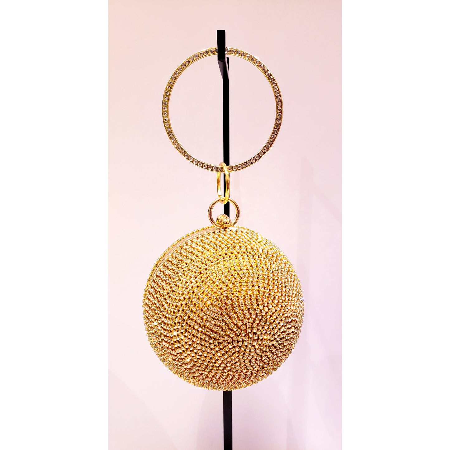 NYC Nights Ball Clutch - Gold