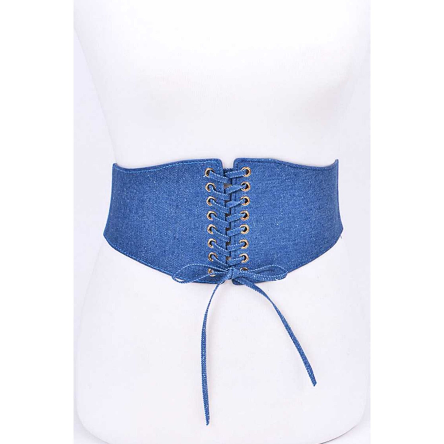 Laced Denim Corset Belt