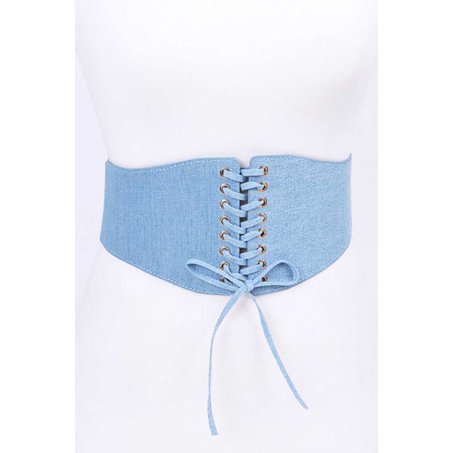 Laced Denim Corset Belt