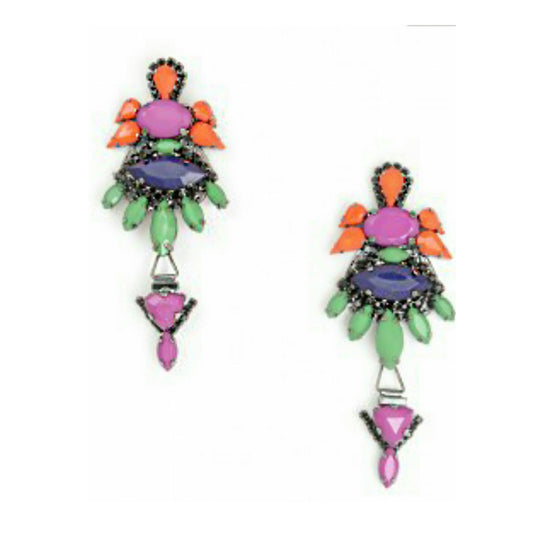 UC LUXE: Multi-Colored Angel Statement Earrings