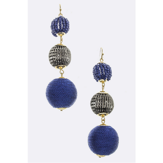 Beaded Ball Earrings