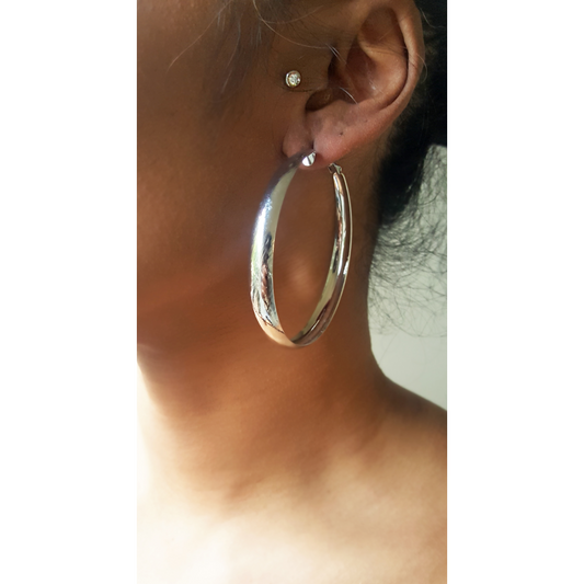 90's Style Hoops (Silver)