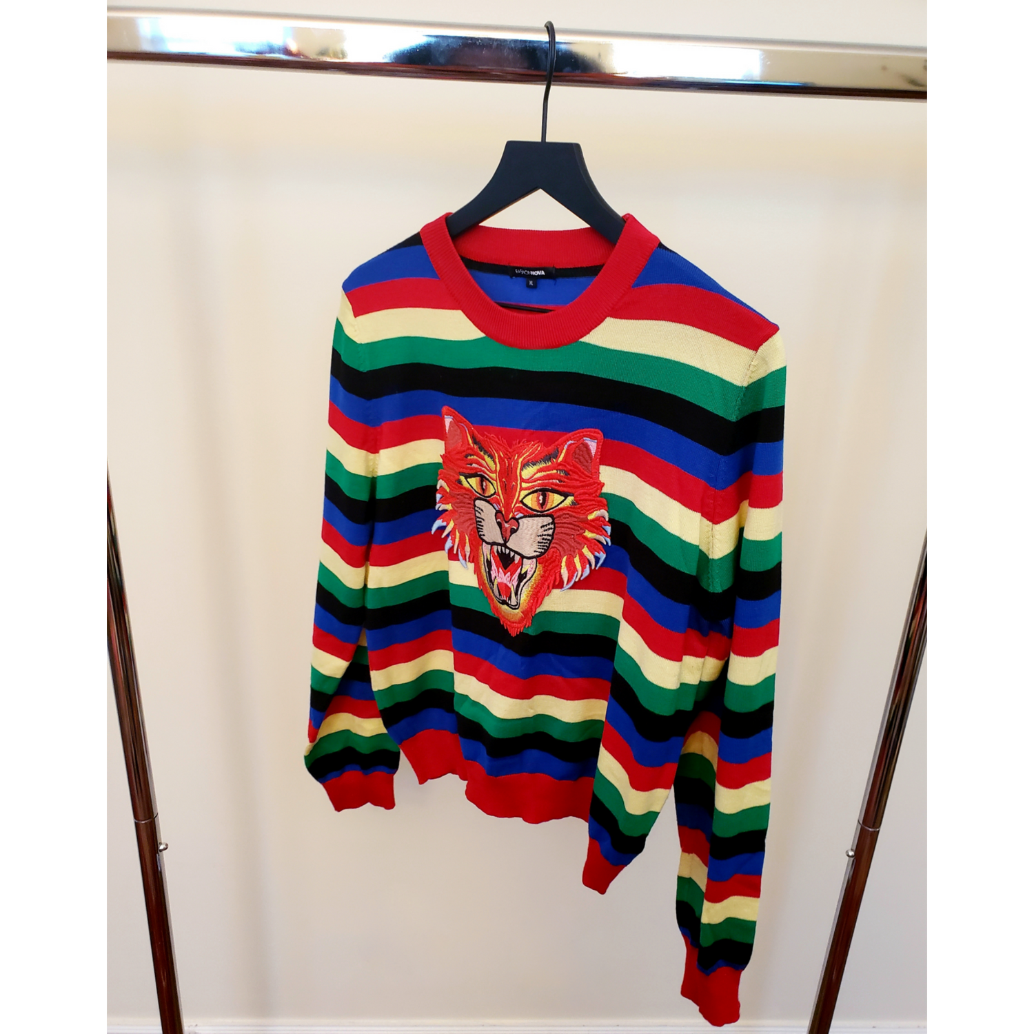 Gucci rainbow cheap tiger sweater