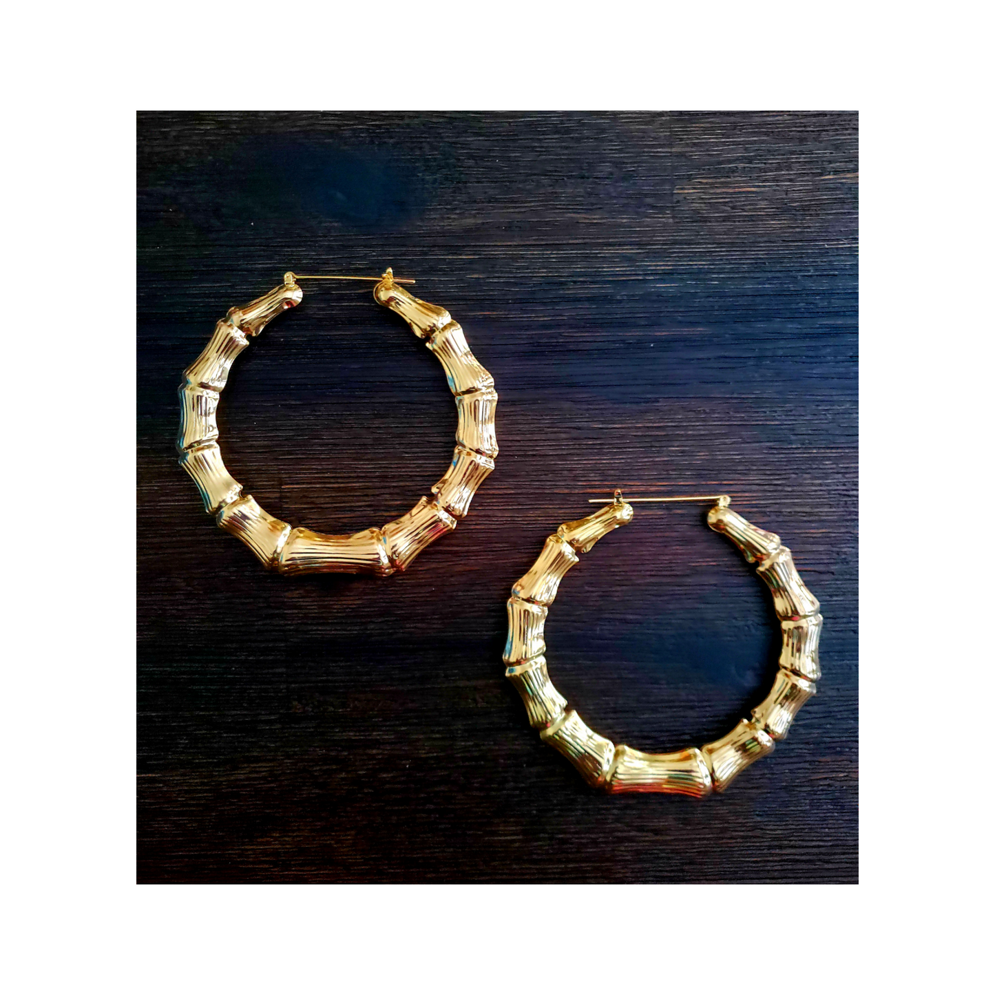 Circle Bamboo Hoop Earrings