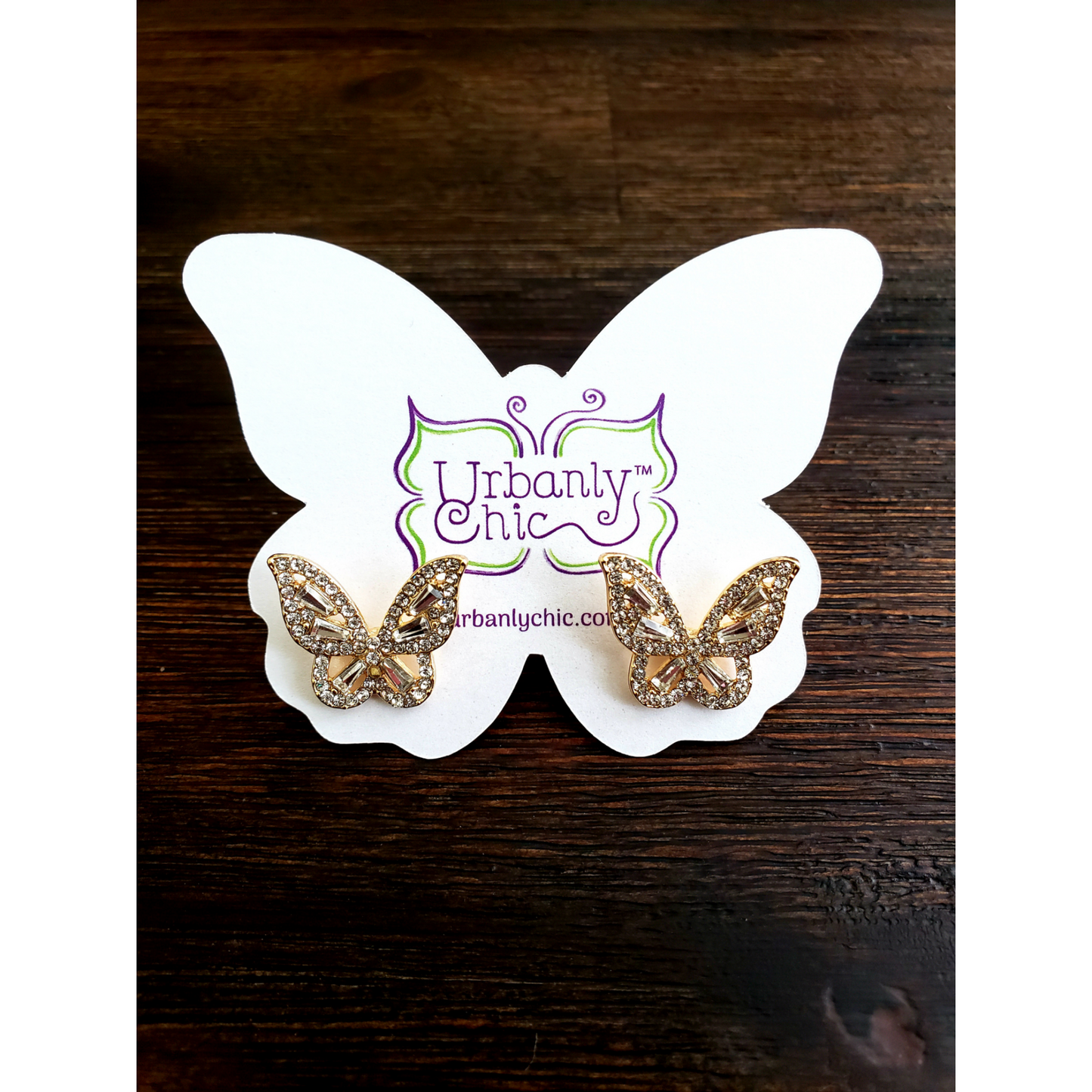 Butterfly Crystal Earrings (2 Options)