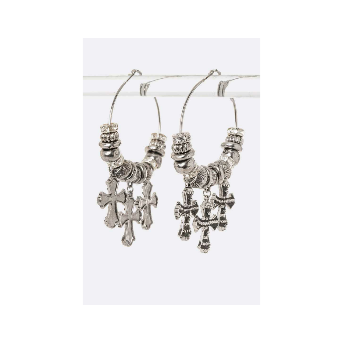 Cross Charm Earrings