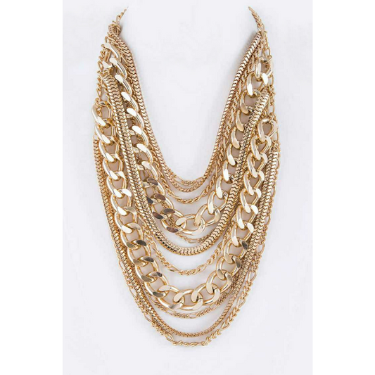 Chunky Chain Layered Statement Necklace