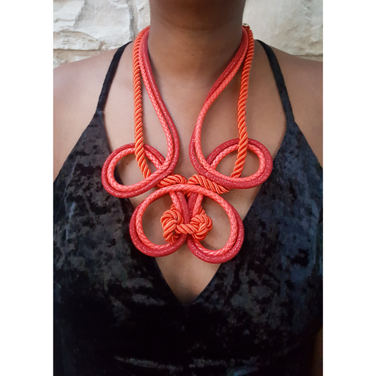 Knotted Ropes Statement  Necklace