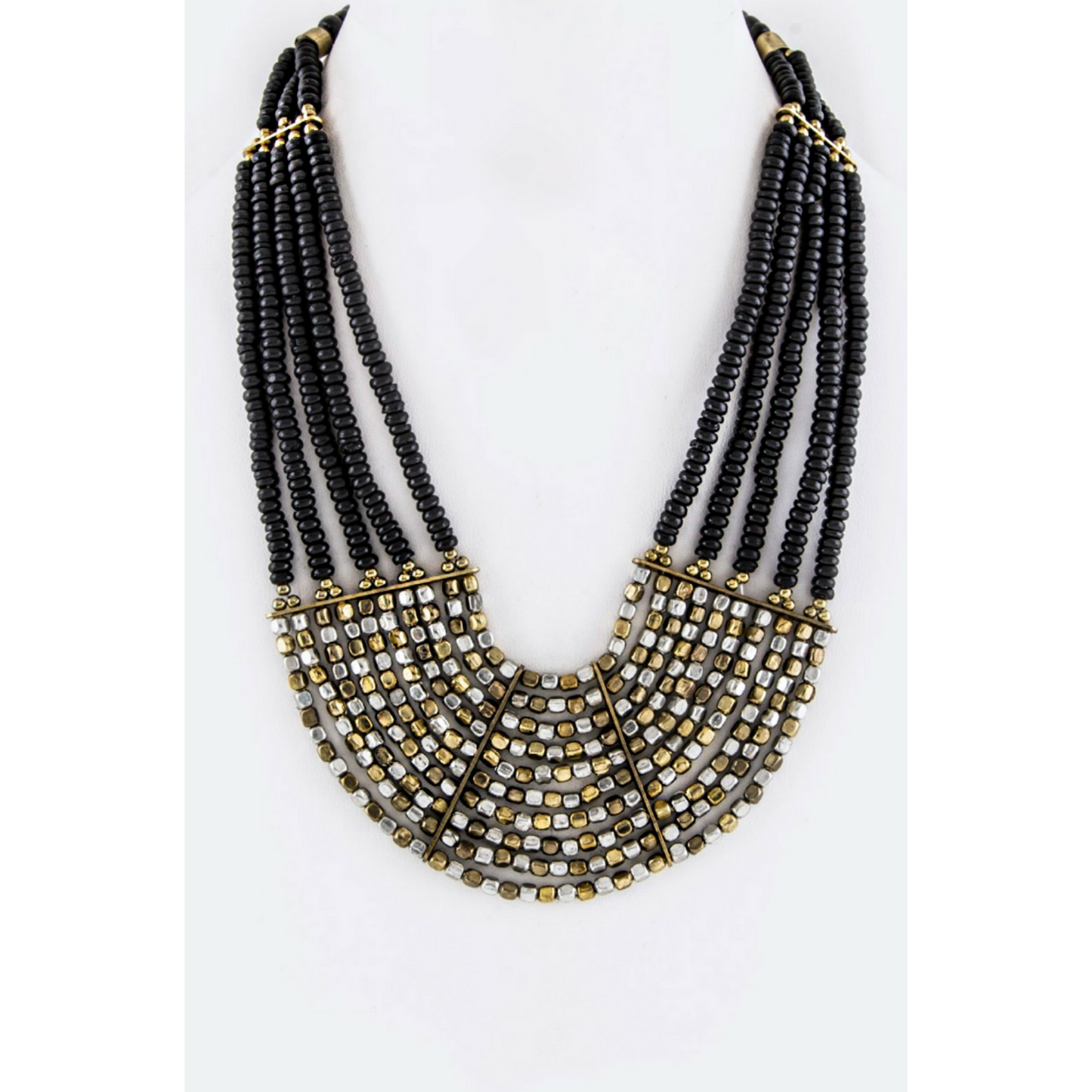 Multi-layered Beaded Statement Necklace