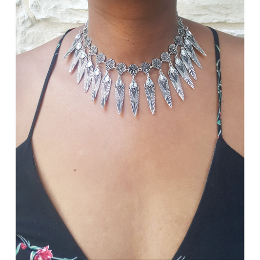 Boho Floral Statement Necklace