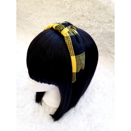 Plaid Headband - Yellow