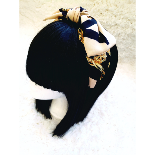 Versace Inspired Headband - Black & Gold