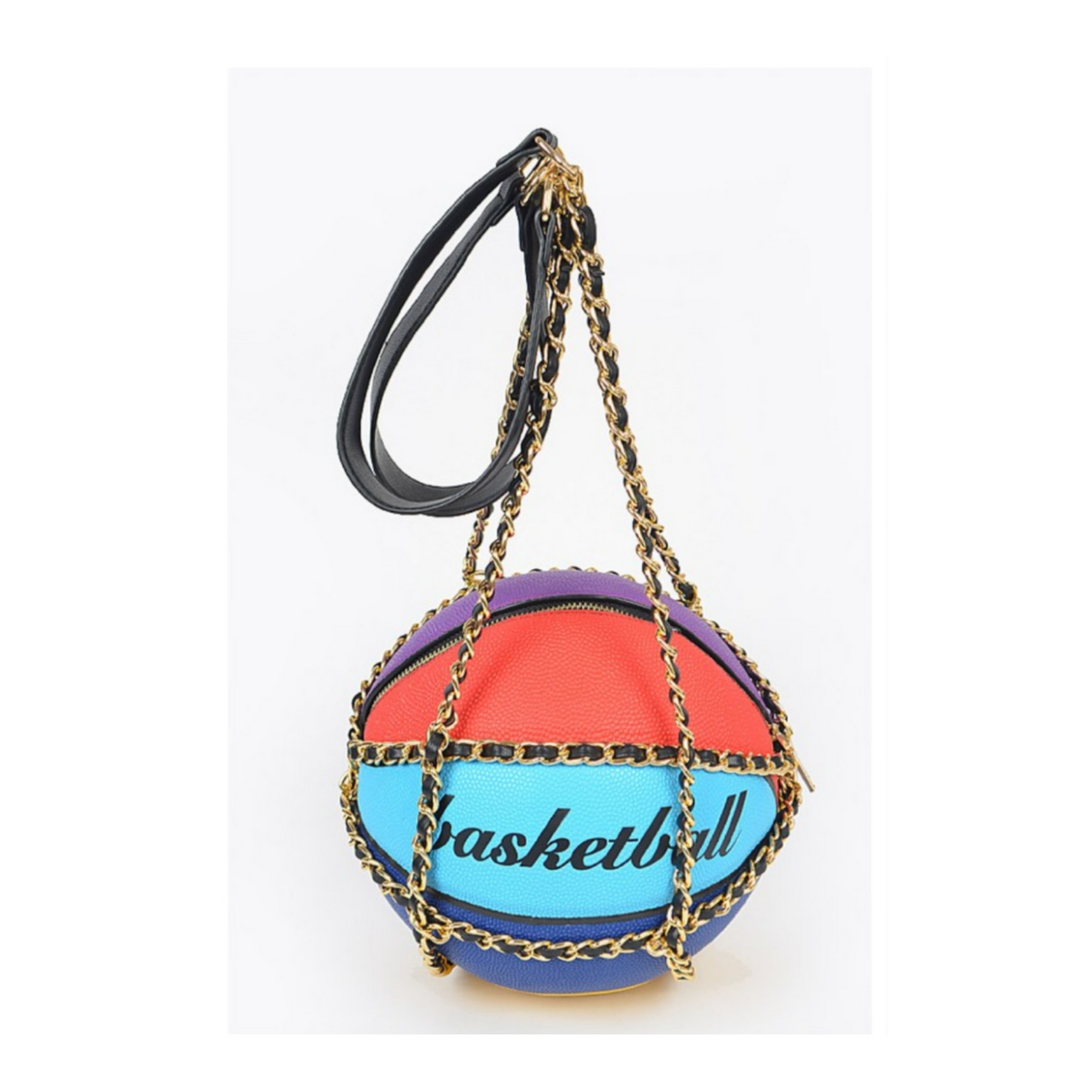 *PREORDER* Multicolored Basketball Purse with Chain Straps (Ships by 01/15)