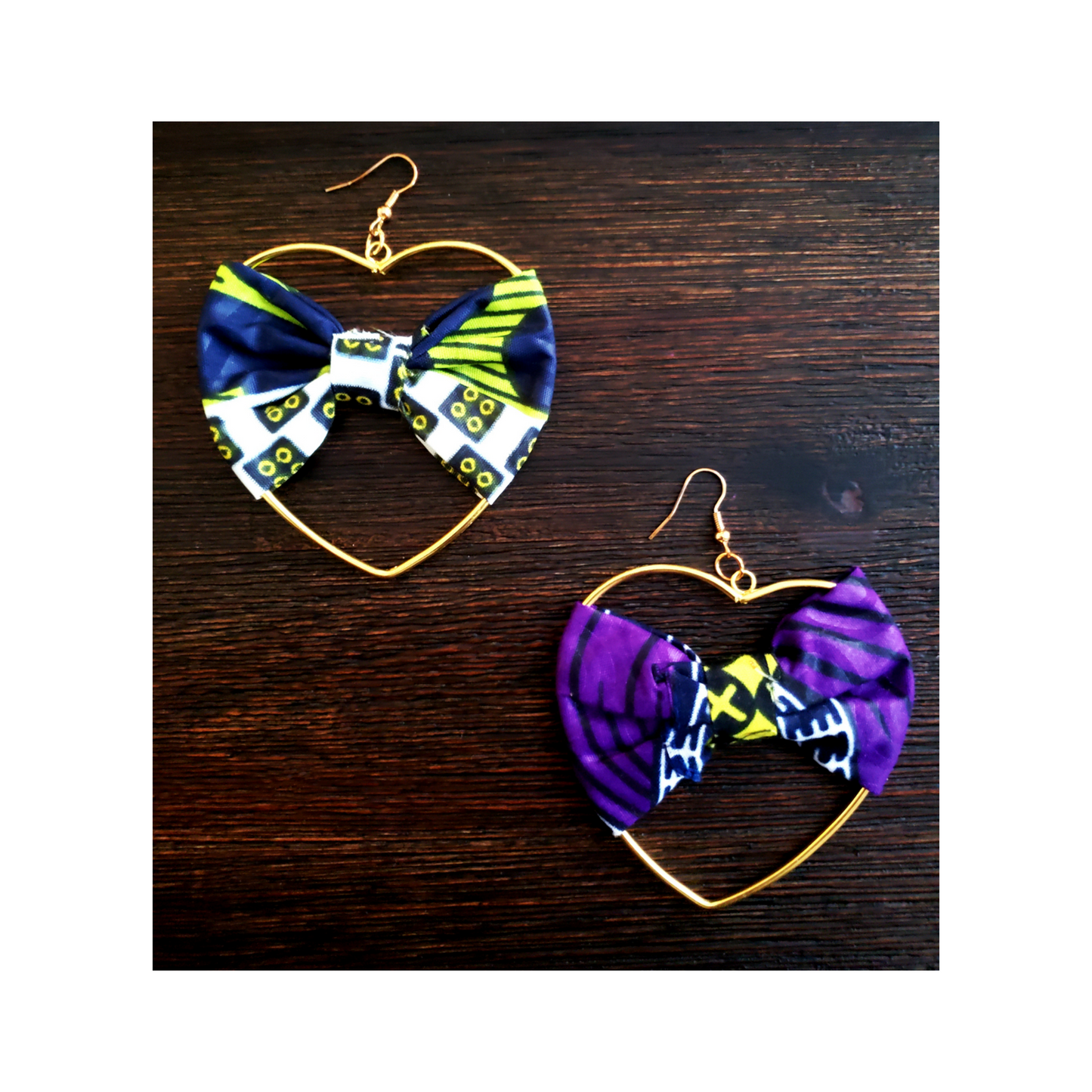 African Print Fabric Earrings - Cameroon (NEW)