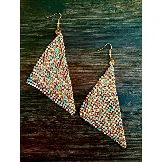 Rhinestone Triangle Drops