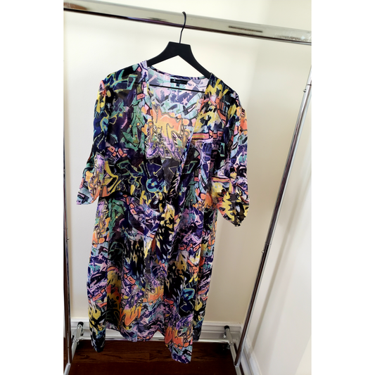 Grafitti Tie-Front Kimono