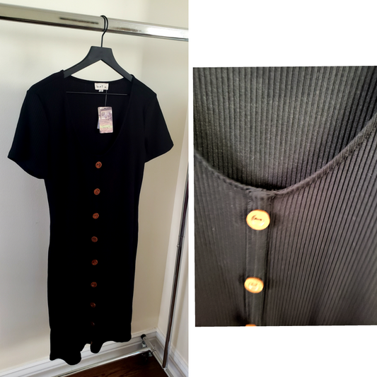 Ribbed Black Dress (NEW)